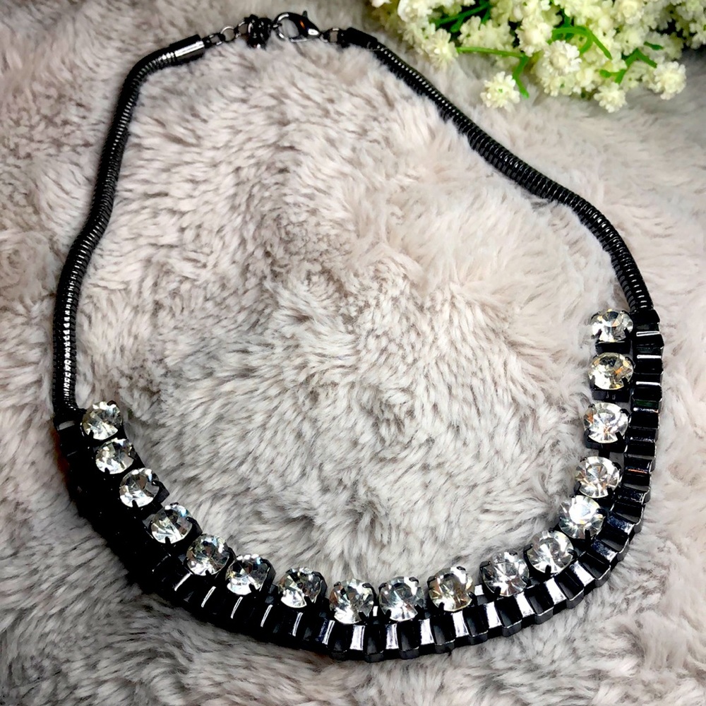 Faux gem necklace fancy necklace